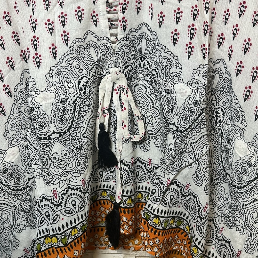 RAGA ANTHROPOLOGIE Tybee Beach Poncho/ Cover up Top - Picture 5 of 9